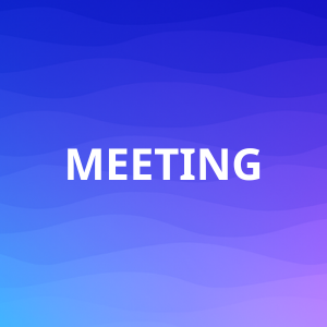 Graphic thumbnail with the text "Meeting" in white on a wave background with a blue-to-purple gradient.